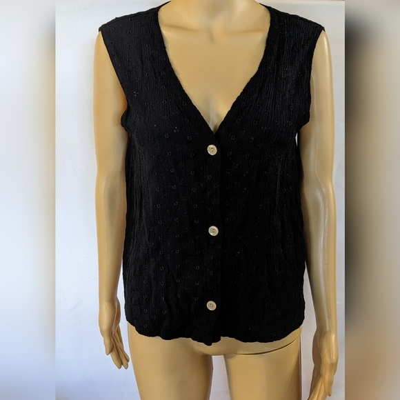 Pre-owned Kathie Lee collection black vest, size extra large, TH - Picture 1 of 4